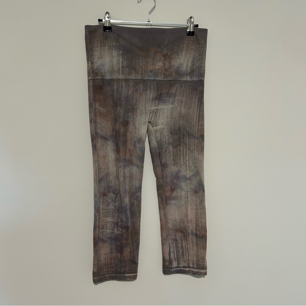 Shannon Passero Gray Tie Dye Crop Workout Leggings